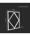 Hexagon Diamant 60x60 LED Panel, 60W - 100lm/W, Hvid kant