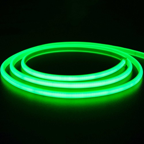 5m 11,5W/m Grøn Neon COB strip - 230V, IP67 vandtæt, 288 LED, kan klippes for hver 50cm