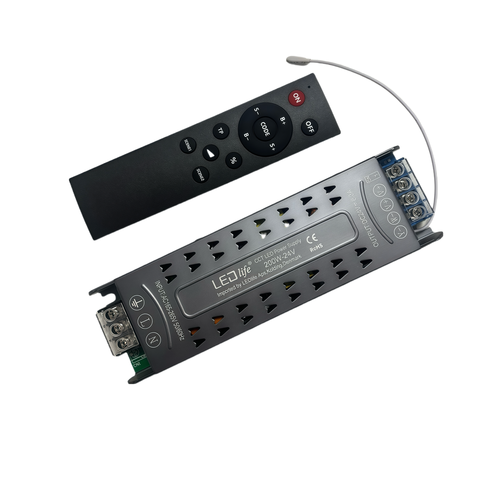 200W / 24V DC CCT strømforsyning - 8.33A, IP20 indendørs, Med fjernbetjening, Flicker fri