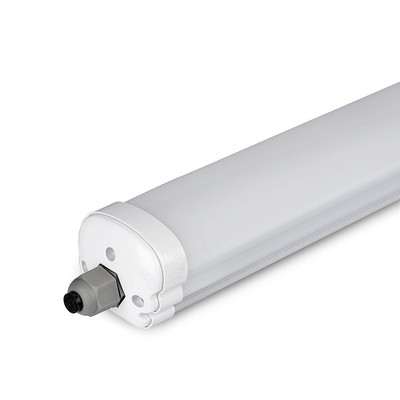 Billede af V-Tac vandtæt 36W komplet LED armatur - 120 cm, 120lm/W, gennemfortrådet, IP65, 230V - Dæmpbar : Ikke dæmpbar, Kulør : Kold