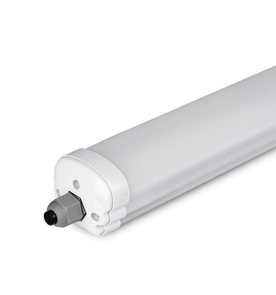 V-Tac vandtæt 36W komplet LED armatur - 120 cm, 120lm/W, gennemfortrådet, IP65, 230V