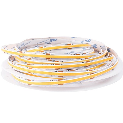 10m 6,5W/m 3000K RA95 Dot-free COB-LED strip - IP20, 320 LED pr. meter, 24V, COB LED