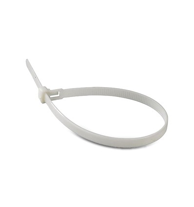 Kabelbinder 2,5*200mm hvid - Brandbarhedsmateriale rating, UL94-V2, 100 stk./pakke