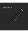 100 stk. Kabelbindere - 4,8 x 200mm, Sort
