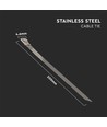 100x Rustfri Kabelbindere / Kabelstrips - 4,6 x 200 mm, Stål, 100 stk.