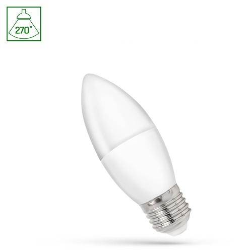 C37 E27 1W - 230V, Varm hvid, Spectrum