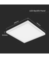 36W LED Panel - 2i1 Bagbelyst, 595x595mm, 4000K, 120lm/W