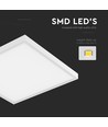 36W LED Panel - 2i1 Bagbelyst, 595x595mm, 4000K, 120lm/W