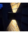 LEDlife CUBIC 6W væglampe - Sort, firkantet, op/ned, justerbar, inde / ude, videresløjfning, IP65, inkl. lyskilde
