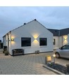 LEDlife CUBIC 6W væglampe - Sort, firkantet, op/ned, justerbar, inde / ude, videresløjfning, IP65, inkl. lyskilde
