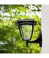 LED solcelle væglampe - 3000K, 6000K, Mat Sort Hus