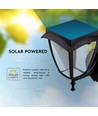 Solcelle Væglampe, klassisk design - 3000K+6000K, sort