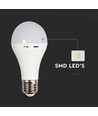 A70 Nødplastlampe 9W E27 - Med Batteri 3 Timer 4000K
