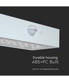 3W solcelle væglampe med sensor - IP65, hvid, 350lm, PIR sensor, udendørs