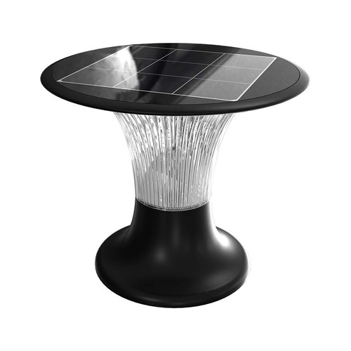 15W LED Solarlygte til Søjle - Diamond, 2200lm, LiFePO4 Batteri 3,2V 6000mAh, 6000K+4000K, Sort
