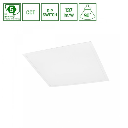 60x60 LED panel, 26W/36W/46W - 144lm/W, CCT, UGR19, Backlight, 5 års garanti