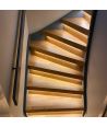 Trappe LED COB stripsæt - Op til 16 trin, 11W per trin, 24V, IP20, med sensor + fjernbetjening