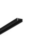 2m aluprofil BEGTON12 J/S - Sort anodiseret, påbygning, LED skinne