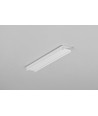 2m aluprofil BEGTON12 J/S - Hvid lakeret, påbygning, LED skinne