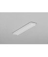 2m aluprofil BEGTON12 J/S - Hvid lakeret, påbygning, LED skinne