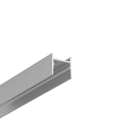 2m aluprofil COZY12 C/U1 - Anodiseret, påbygning, LED skinne