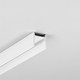 2m aluprofil COZY12 C/U1 - Hvid lakeret, påbygning, LED skinne