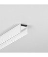 2m aluprofil COZY12 C/U1 - Hvid lakeret, påbygning, LED skinne