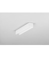 2m aluprofil COZY12 C/U1 - Hvid lakeret, påbygning, LED skinne