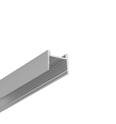 2m aluprofil HOOD14 F/U1 - Anodiseret, påbygning, LED skinne