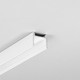 2m aluprofil HOOD14 F/U1 - Hvid lakeret, påbygning, LED skinne
