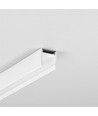 2m aluprofil LEVEL12 C/U1 - Hvid lakeret, påbygning, LED skinne