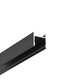 2m aluprofil LEVEL12 C/U1 - Sort anodiseret, påbygning, LED skinne