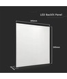 V-Tac bagbelyst LED Panel 60x60 - 36W, flicker free, 120 lm/W, hvid kant