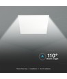 V-Tac bagbelyst LED Panel 60x60 - 36W, flicker free, 120 lm/W, hvid kant