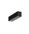 2m aluprofil LINEA20 EE7F/TY - Sort anodiseret, påbygning, LED skinne