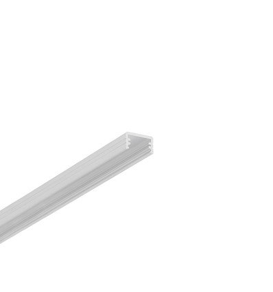 2m aluprofil SLIM8 AC2/Z - Ubehandlet aluminium, påbygning, LED skinne