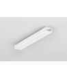 1m aluprofil SLIM8 AC2/Z - Hvid lakeret, påbygning, LED skinne