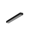 1m aluprofil SLIM8 AC2/Z - Sort anodiseret, påbygning, LED skinne