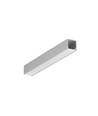 2m aluprofil SMART10 AC2/Z - Anodiseret, påbygning, LED skinne