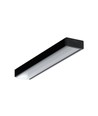 2m aluprofil SURFACE10.V2 BC/U - Sort anodiseret, påbygning, LED skinne