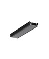 2m aluprofil SURFACE14 EE7F/TY - Sort anodiseret, påbygning, LED skinne