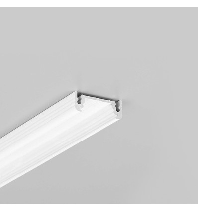 2m aluprofil SURFACE14 EE7F/TY - Hvid lakeret, påbygning, LED skinne