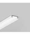 2m aluprofil SURFACE14 EE7F/TY - Hvid lakeret, påbygning, LED skinne
