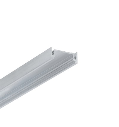 2m aluprofil SURFACE14.V2 EE7F/Y - Ubehandlet aluminium, påbygning, LED skinne