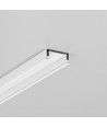 2m aluprofil SURFACE14.V2 EE7F/Y - Hvid lakeret, påbygning, LED skinne
