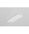 2m aluprofil SURFACE14.V2 EE7F/Y - Hvid lakeret, påbygning, LED skinne