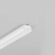 1m aluprofil UNI12 BCD/U - Hvid lakeret, påbygning, LED skinne
