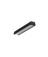 1m aluprofil UNI12 BCD/U - Sort anodiseret, påbygning, LED skinne