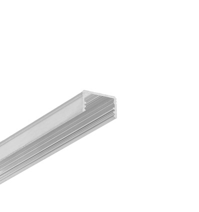 2m aluprofil UNI14 BC3/Y - Ubehandlet aluminium, påbygning, LED skinne