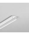 2m aluprofil UNI14 BC3/Y - Hvid lakeret, påbygning, LED skinne